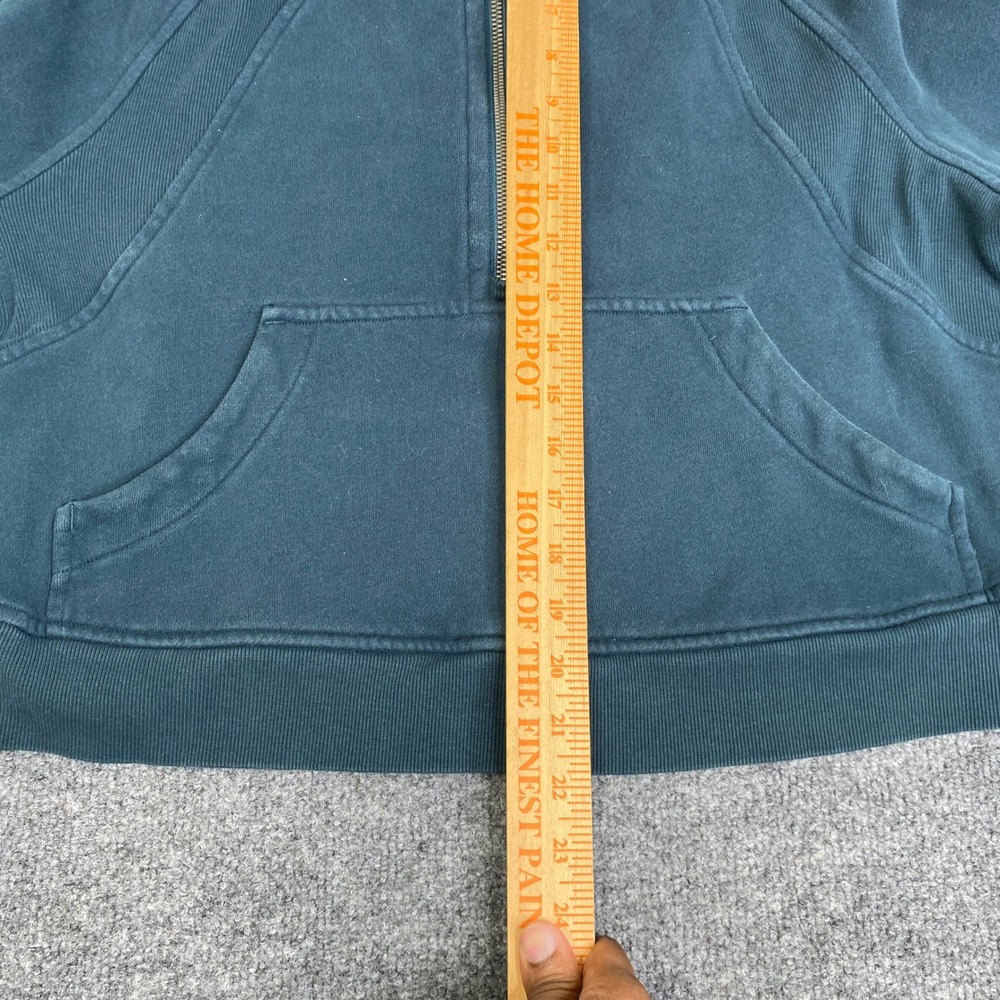 Lululemon Scuba Crop Oversize Half Zip Hoodie Teal Green M/L Pullover Sweatshirt - Picture 5 of 9